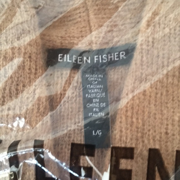 Eileen Fisher Boxy Cardigan Brown Tan color women’s large - Picture 6 of 8